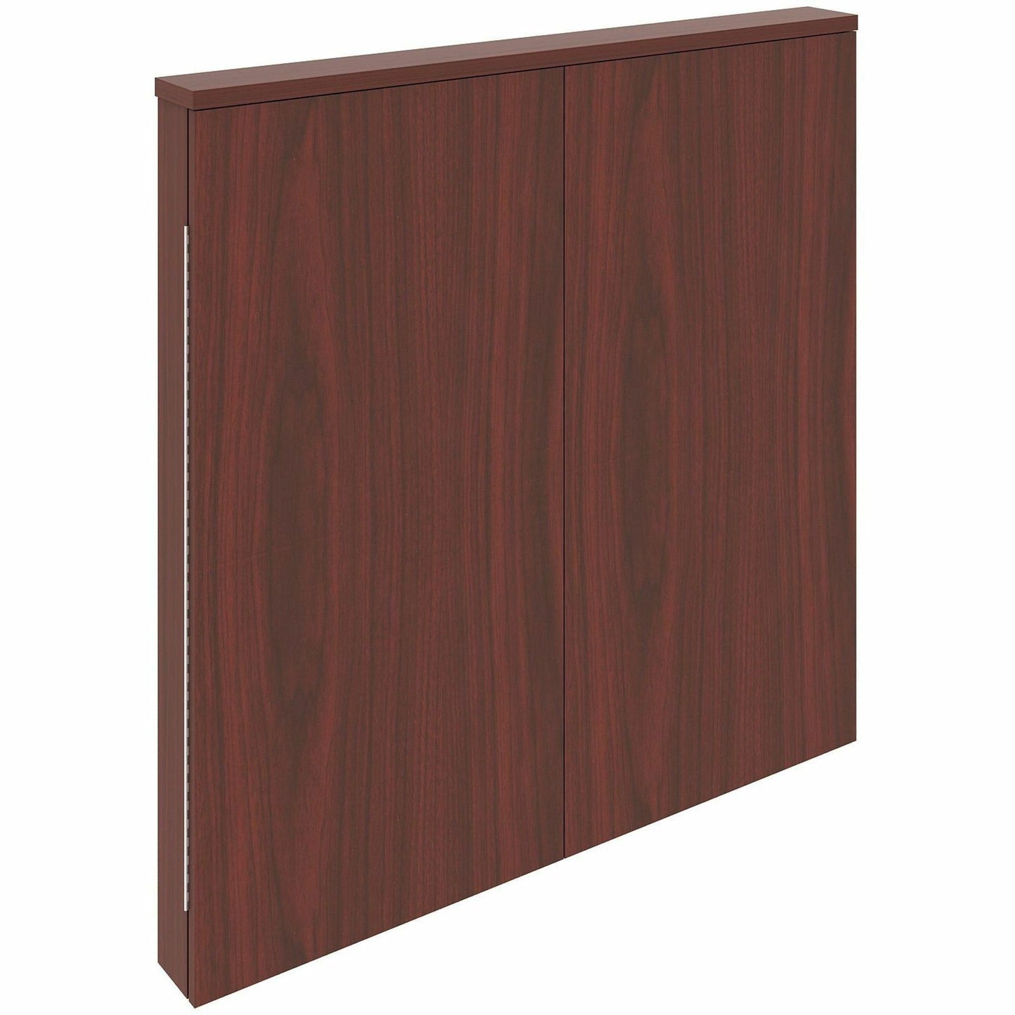 Lorell Dry - Erase Whiteboard Presentation Cabinet Hinged Doors Mahogany 47.3" x 47.3" (LLR - LLR6986X) - SchoolOutlet