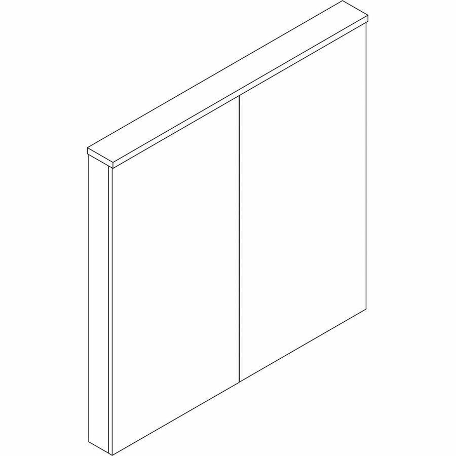 Lorell Dry - Erase Whiteboard Presentation Cabinet Hinged Doors Mahogany 47.3" x 47.3" (LLR - LLR6986X) - SchoolOutlet