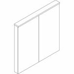 Lorell Dry - Erase Whiteboard Presentation Cabinet Hinged Doors Mahogany 47.3