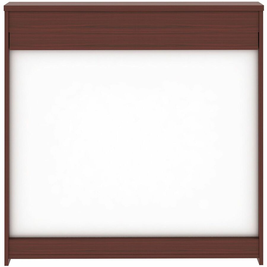 Lorell Dry - Erase Whiteboard Presentation Cabinet Hinged Doors Mahogany 47.3" x 47.3" (LLR - LLR6986X) - SchoolOutlet