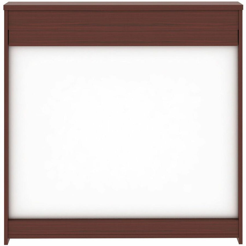 Lorell Dry - Erase Whiteboard Presentation Cabinet Hinged Doors Mahogany 47.3" x 47.3" (LLR - LLR6986X) - SchoolOutlet