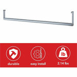 Lorell Industrial Wire Shelving Garment Hanger Bar Chrome Metal for 48