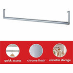 Lorell Industrial Wire Shelving Garment Hanger Bar Chrome Metal for 36