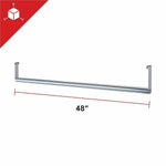 Lorell Industrial Wire Shelving Garment Hanger Bar Chrome Metal for 36