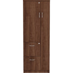 Lorell Essentials Series Tall Storage Cabinet 2 Drawers Locking Door Durable Laminate 4 Compartment (LLR - LLR 698XX) - SchoolOutlet