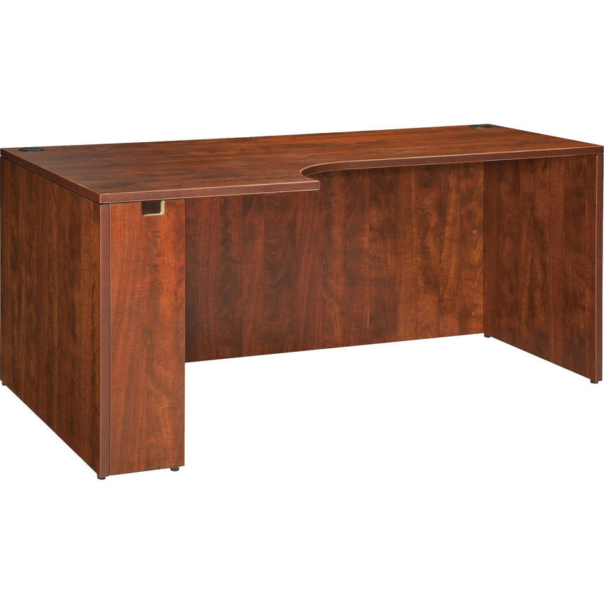 Lorell Essentials Series Left Corner Credenza 70.9"W x 35.4"D x 29.5"H Cherry (LLR - LLR69907) - SchoolOutlet