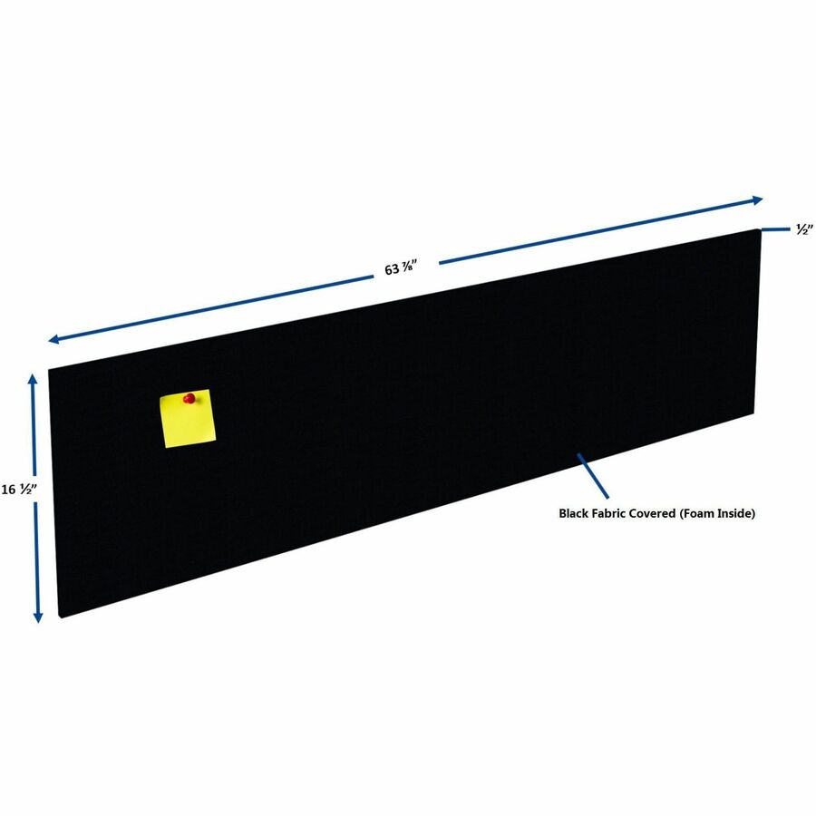 Lorell Essentials Series Architectural Fabric Hutch Tackboard 63.9"W x 0.5"D x 16.5"H (LLR - LLR69915) - SchoolOutlet
