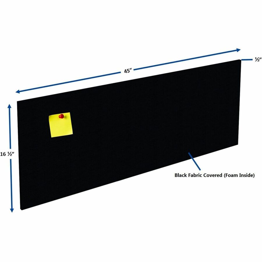 Lorell Essentials Series Architectural Fabric Hutch Tackboard 45"W x 0.5"D x 16.5"H (LLR - LLR69917) - SchoolOutlet
