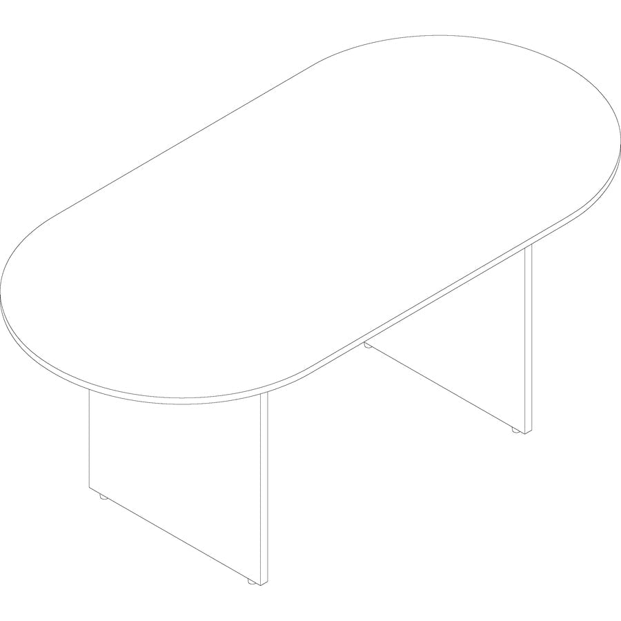 Lorell Essentials Oval Conference Table Walnut 70.9"W x 35.4"D x 29.5"H (LLR - LLR69988) - SchoolOutlet
