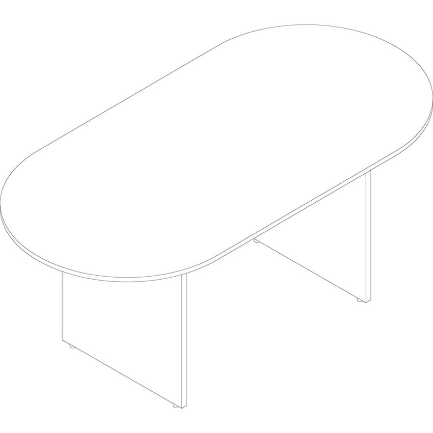 Lorell Essentials Oval Conference Table Walnut 70.9"W x 35.4"D x 29.5"H (LLR - LLR69988) - SchoolOutlet