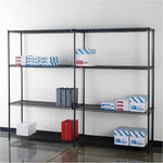 Lorell Industrial Wire Shelving 4 Tier Adjustable Shelves 1000 lb Capacity Steel Rack Tool - Free Assembly (LLR - LLR70060) - SchoolOutlet