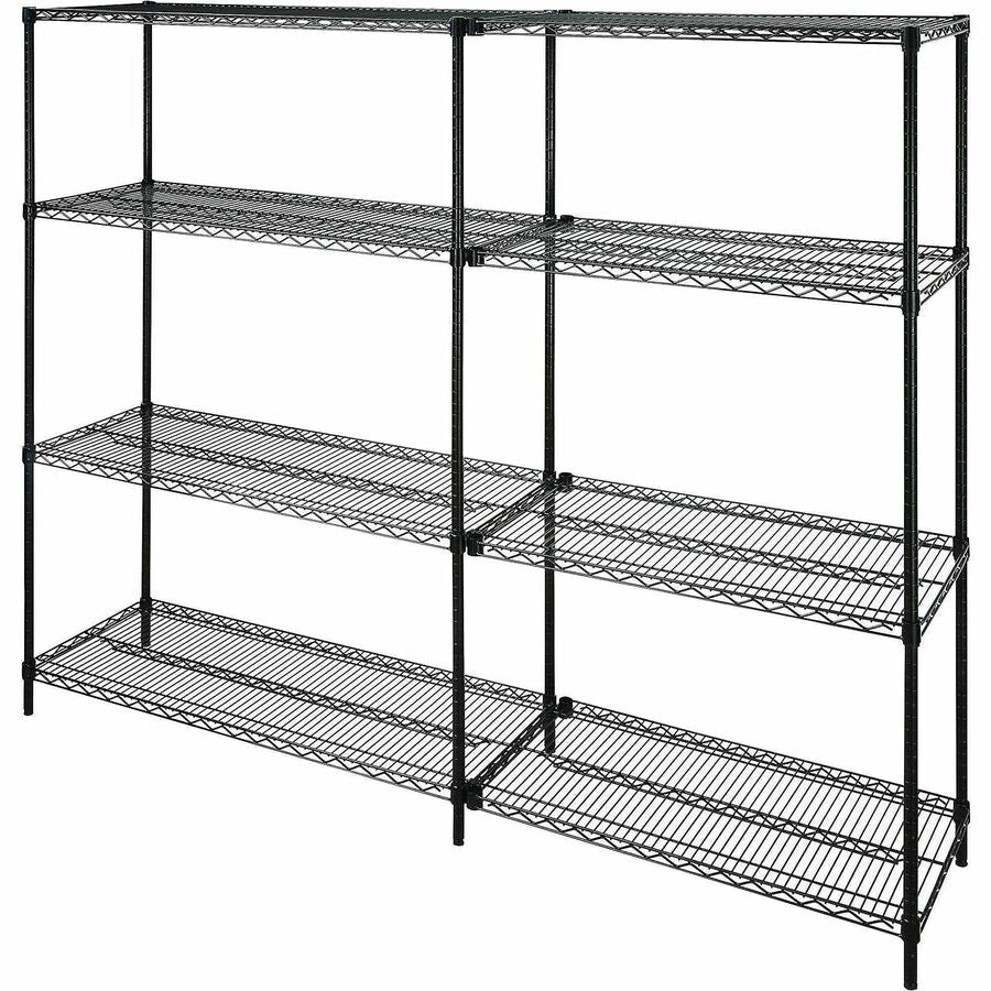 Heavy - Duty Lorell Industrial 4 - Tier Wire Shelving Unit 48"W x 18"D x 72"H (LLR - LLR70061) - SchoolOutlet