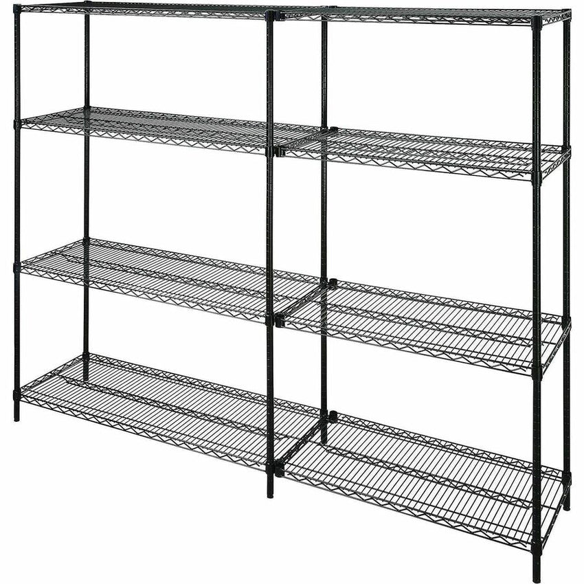 Heavy - Duty Lorell Industrial 4 - Tier Wire Shelving Unit 48"W x 18"D x 72"H (LLR - LLR70061) - SchoolOutlet