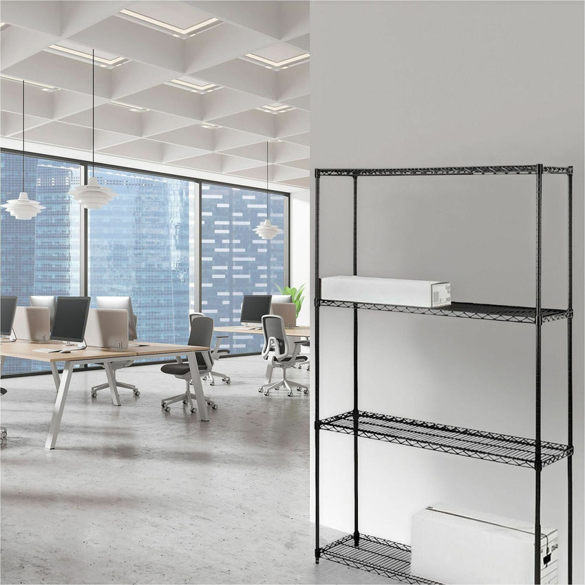 Heavy - Duty Lorell Industrial 4 - Tier Wire Shelving Unit 48"W x 18"D x 72"H (LLR - LLR70061) - SchoolOutlet