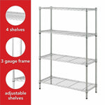 Lorell Light - Duty Wire Shelving 4 Tier Adjustable Shelves 250 lb Capacity Per Shelf Steel Rack (LLR - LLR70063) - SchoolOutlet