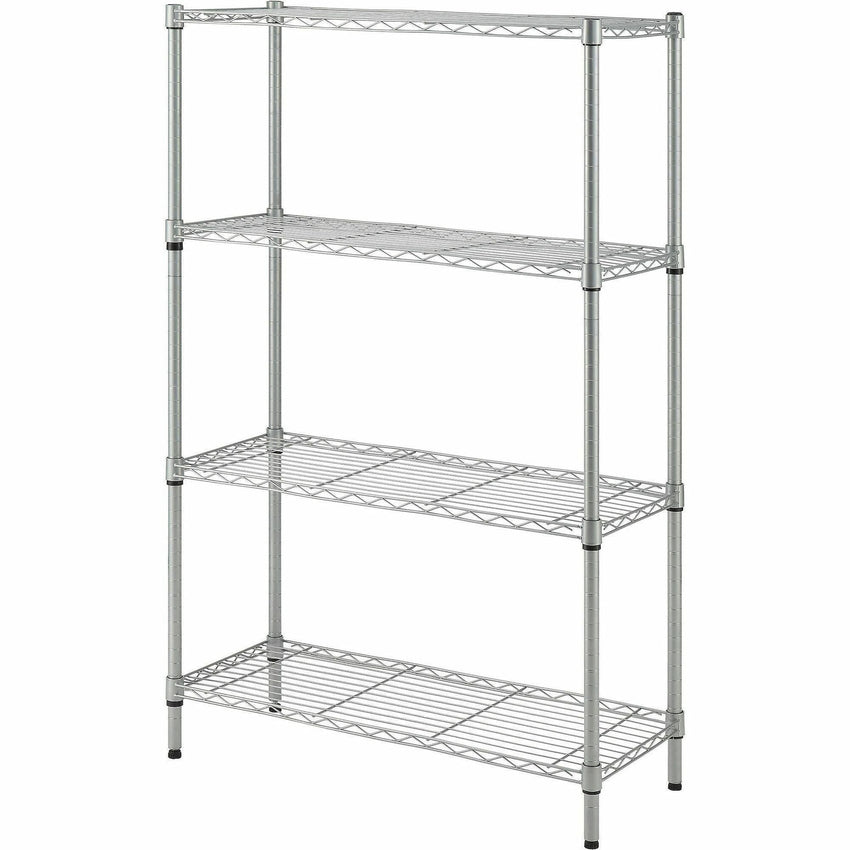 Lorell Light - Duty Wire Shelving 4 Tier Adjustable Shelves 250 lb Capacity Per Shelf Steel Rack (LLR - LLR70063) - SchoolOutlet