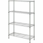 Lorell Light - Duty Wire Shelving 4 Tier Adjustable Shelves 250 lb Capacity Per Shelf Steel Rack (LLR - LLR70063) - SchoolOutlet
