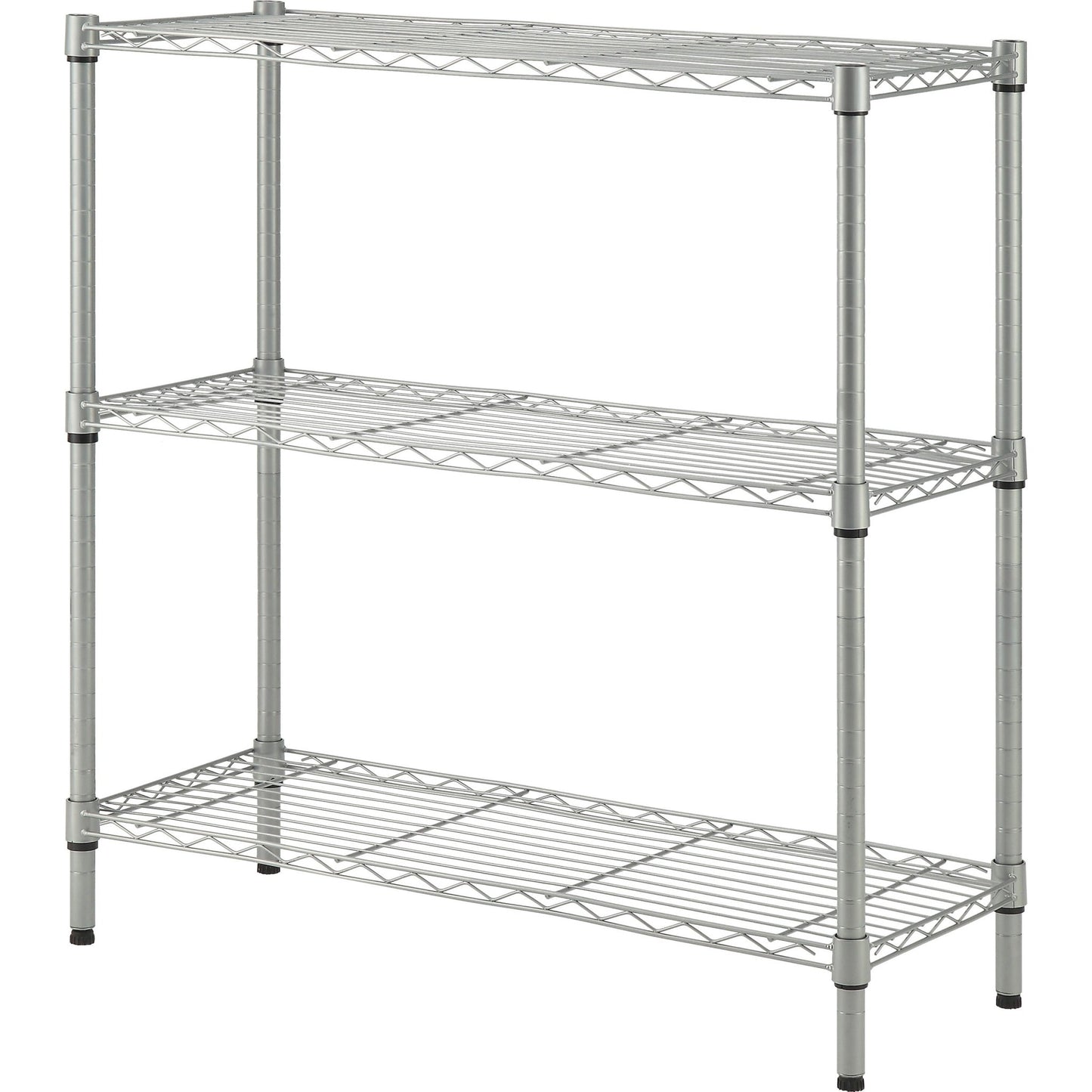 Lorell Light - Duty Wire Shelving 3 Tier Adjustable Shelves 250 lb Capacity Per Shelf Steel Rack (LLR - LLR70066) - SchoolOutlet