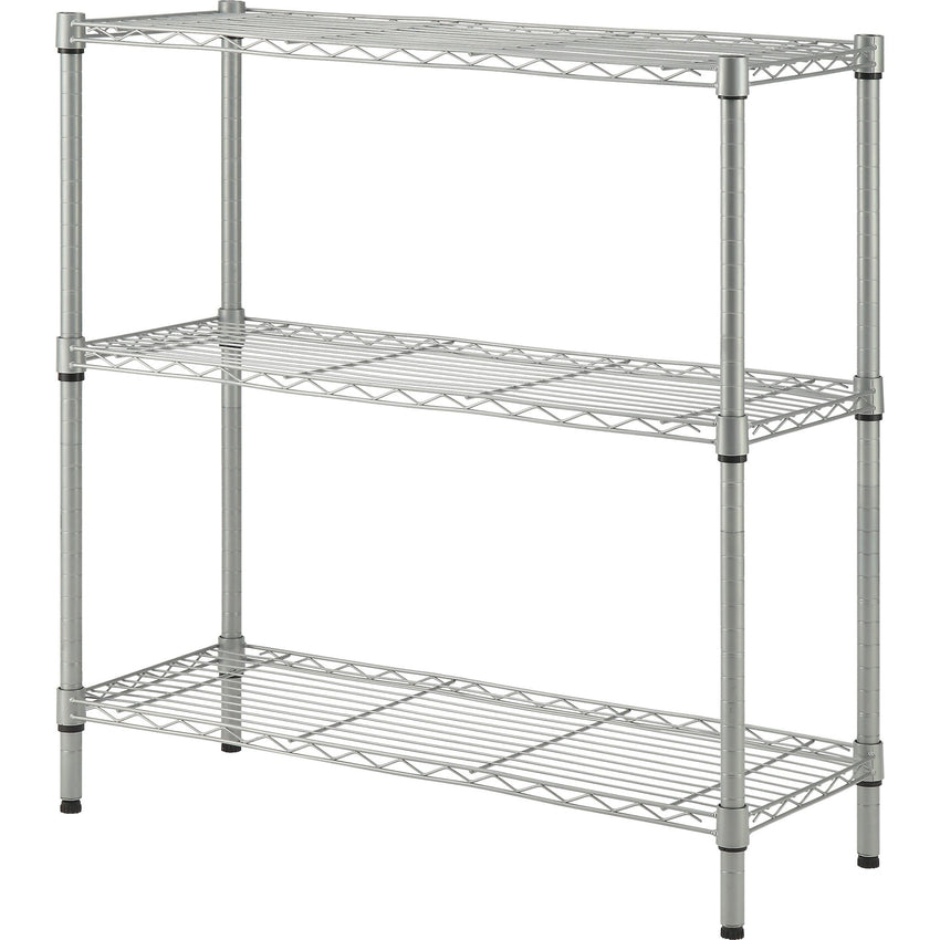 Lorell Light - Duty Wire Shelving 3 Tier Adjustable Shelves 250 lb Capacity Per Shelf Steel Rack (LLR - LLR70066) - SchoolOutlet