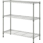 Lorell Light - Duty Wire Shelving 3 Tier Adjustable Shelves 250 lb Capacity Per Shelf Steel Rack (LLR - LLR70066) - SchoolOutlet