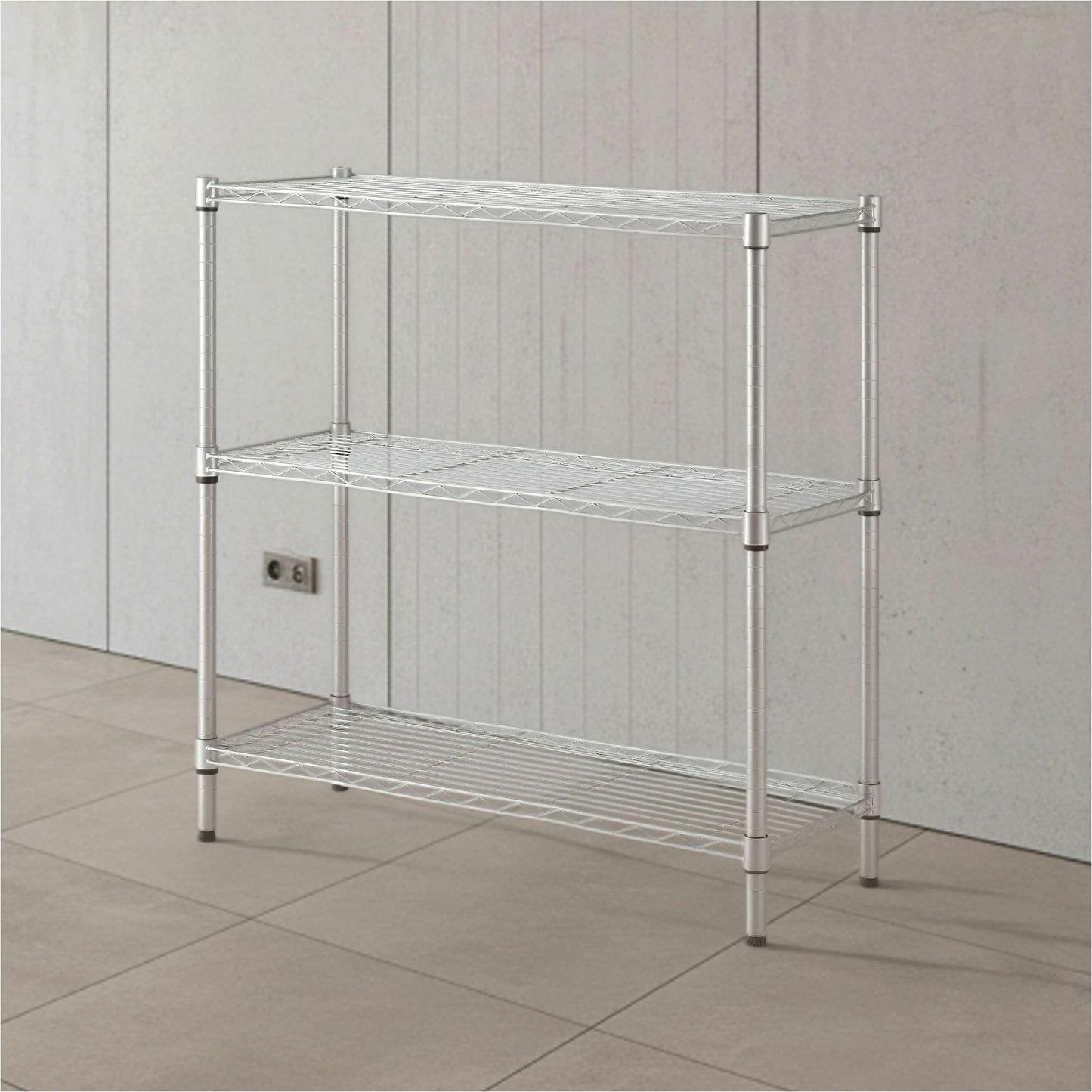 Lorell Light - Duty Wire Shelving 3 Tier Adjustable Shelves 250 lb Capacity Per Shelf Steel Rack (LLR - LLR70066) - SchoolOutlet