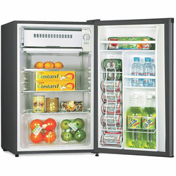 Lorell FrostNest Compact Refrigerator with Chiller Section Ice Tray and Reversible Door 3.2 Cubic Feet Black (LLR-LLR72313)