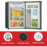 Lorell FrostNest Compact Refrigerator with Chiller Section Ice Tray and Reversible Door 3.2 Cubic Feet Black (LLR - LLR72313) - SchoolOutlet
