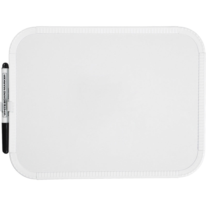 Lorell Personal Whiteboards White Plastic Frame with Magnetic Strips 11"W x 8.5"H 6 Boards/Bundle (LLR - LLR75620BD) - SchoolOutlet