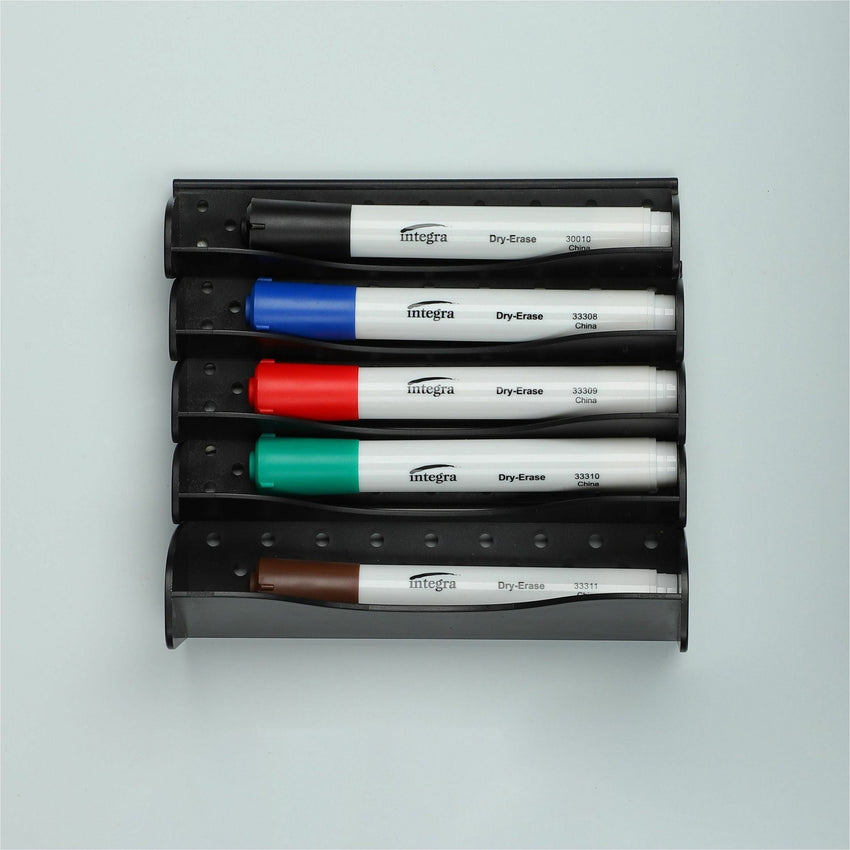 Lorell Magnetic Dry - Erase Marker Holder With 5 Compartments (LLR - LLR75625) - SchoolOutlet