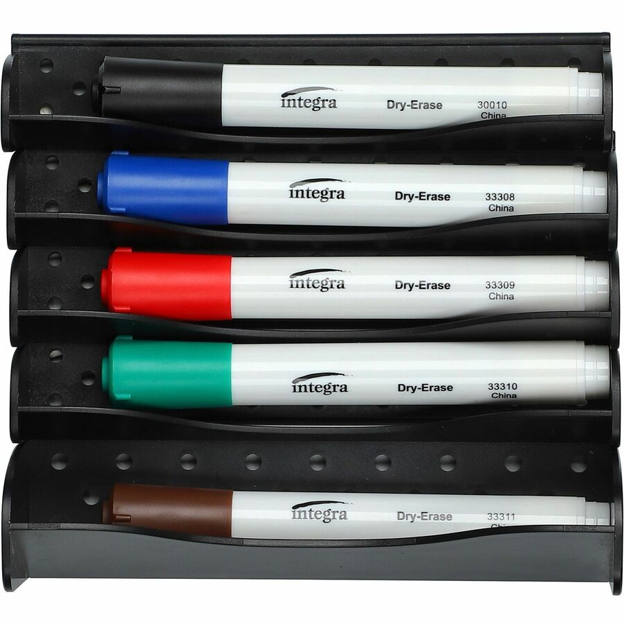 Lorell Magnetic Dry - Erase Marker Holder With 5 Compartments (LLR - LLR75625) - SchoolOutlet