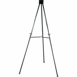 Lorell Telescoping Aluminum Presentation Easel with Twist-Lock Legs and Black Frame 34"W x 66"H (LLR-LLR75683)
