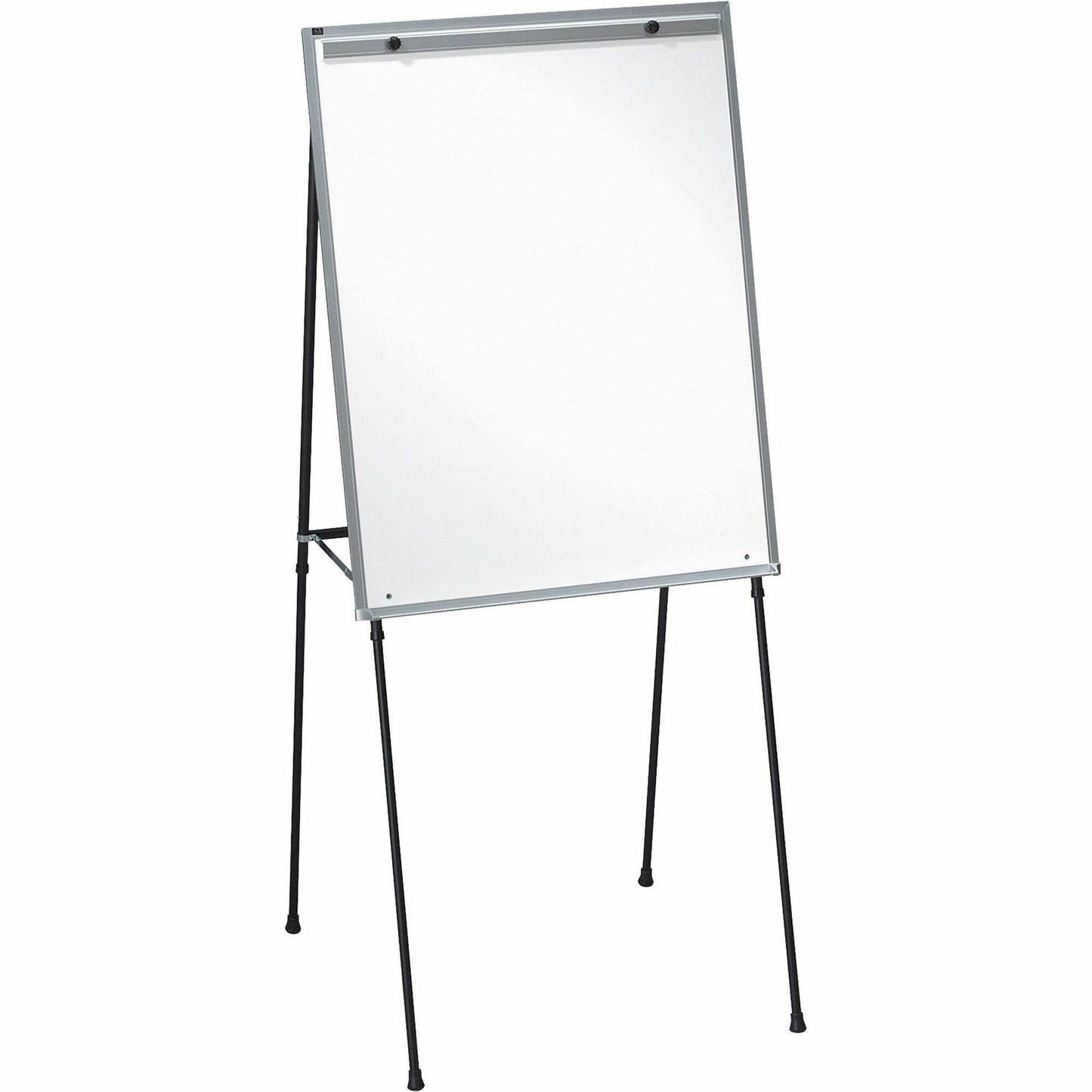 Lorell Magnetic Dry - erase Board Easel with Adjustable Black Frame and Accessory Tray 28"W x 34"H (LLR - LLR75684) - SchoolOutlet