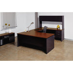Lorell Fortress Modular Series Double - Pedestal Desk with Laminate Top and Industrial Grade Black Steel Construction 72