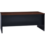 Lorell Fortress Modular Series Right - Pedestal Desk with Laminate Top and Advanced Quad - Grommet Cord Management 72