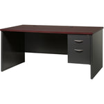 Lorell Fortress Modular Series Right - Pedestal Desk with Laminate Top and Industrial Grade Black Steel Construction 66