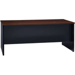 Lorell Fortress Modular Series Left - Pedestal Desk with Laminate Top and Industrial Grade Charcoal Steel Construction 72