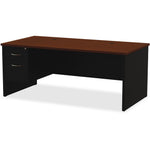 Lorell Fortress Modular Series Left - Pedestal Desk with Laminate Top and Industrial Grade Charcoal Steel Construction 72