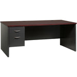 Lorell Fortress Modular Series Left - Pedestal Desk with Laminate Top and Industrial Grade Charcoal Steel Construction 72
