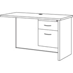 Lorell Fortress Modular Series Right - Pedestal Return Laminate Top and Industrial Grade Black Steel Construction 48