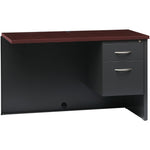 Lorell Fortress Modular Series Right - Pedestal Return Laminate Top and Industrial Grade Black Steel Construction 48