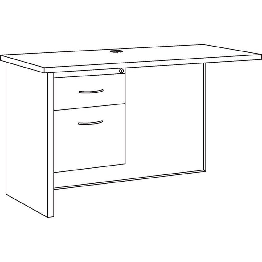 Lorell Fortress Steel Modular Left Return 48"W x 24"D (LLR - LLR7915X) - SchoolOutlet