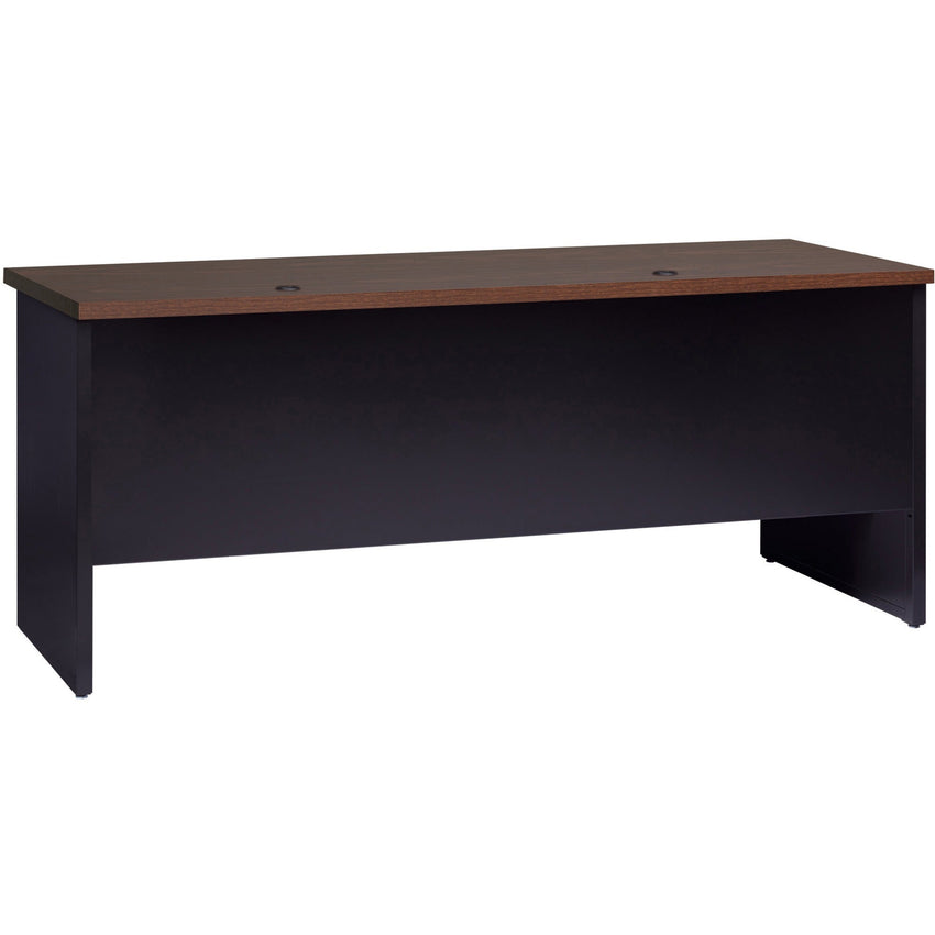 Lorell Fortress Modular Series Double - Pedestal Credenza with Laminate Top and Industrial Grade Black Steel Construction 72"W x 24"D (LLR - LLR7915X - DBL) - SchoolOutlet