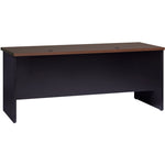 Lorell Fortress Modular Series Double - Pedestal Credenza with Laminate Top and Industrial Grade Black Steel Construction 72