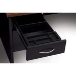 Lorell Fortress Modular Series Double - Pedestal Credenza with Laminate Top and Industrial Grade Black Steel Construction 72