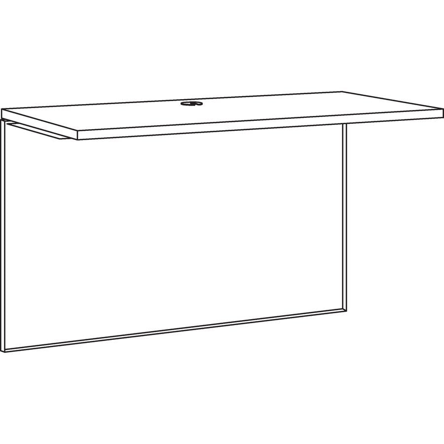 Lorell Fortress Modular Series Bridge Laminate and Black 48"W x 24"D (LLR - LLR7916X) - SchoolOutlet
