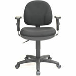 Lorell Millenia Series Pneumatic Adjustable Task Chair Black with Molded Seat and Adjustable Arms 17.30 - 22.40 