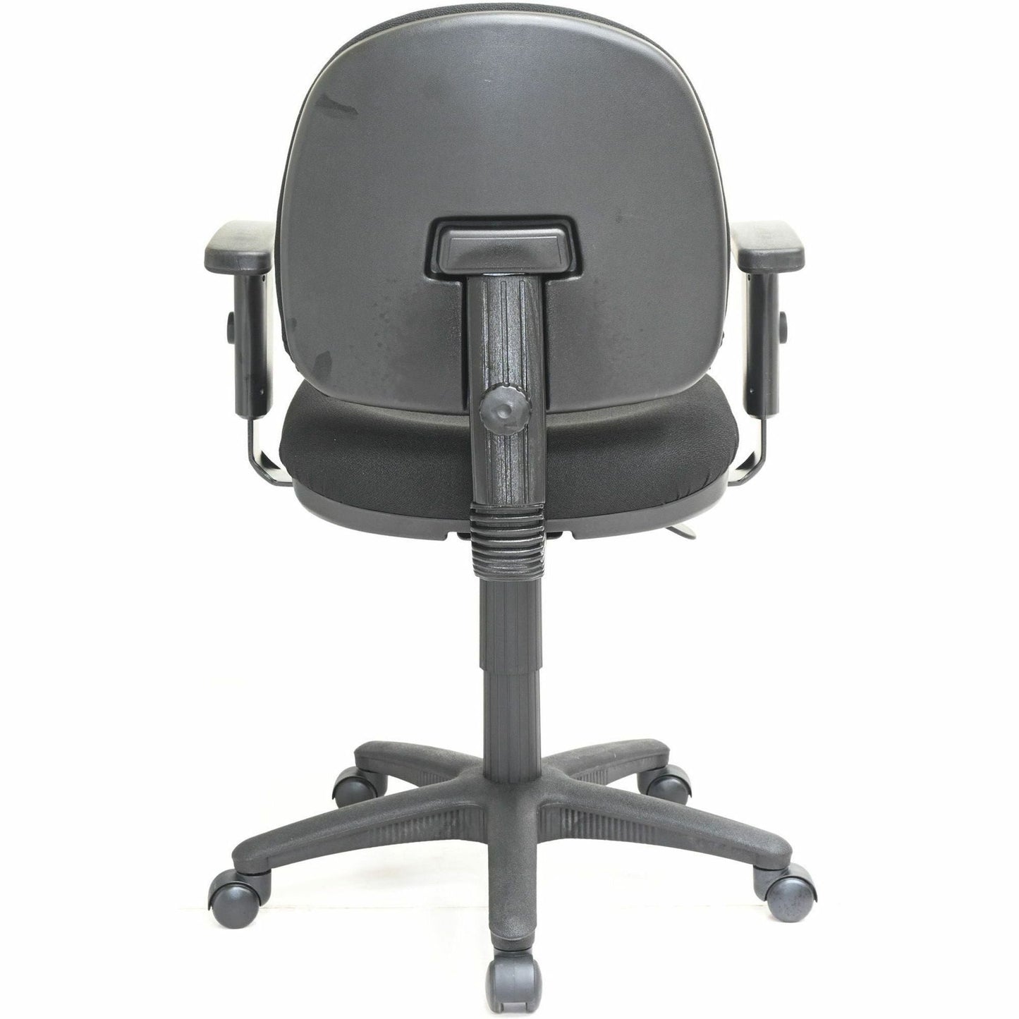 Lorell Millenia Series Pneumatic Adjustable Task Chair Black with Molded Seat and Adjustable Arms 17.30 - 22.40 "H (LLR - LLR8000X) - SchoolOutlet