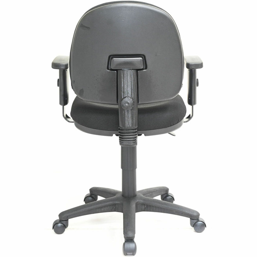 Lorell Millenia Series Pneumatic Adjustable Task Chair Black with Molded Seat and Adjustable Arms 17.30 - 22.40 "H (LLR - LLR8000X) - SchoolOutlet