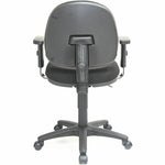 Lorell Millenia Series Pneumatic Adjustable Task Chair Black with Molded Seat and Adjustable Arms 17.30 - 22.40 