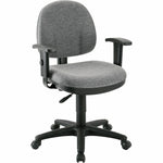 Lorell Millenia Series Pneumatic Adjustable Task Chair Black with Molded Seat and Adjustable Arms 17.30 - 22.40 